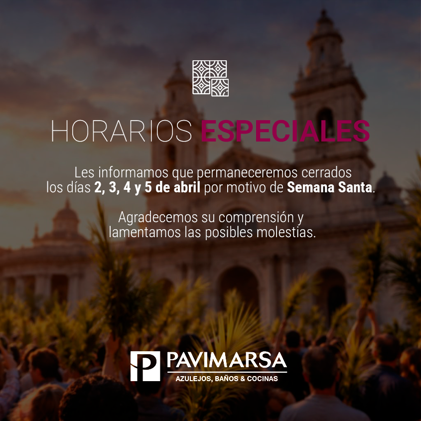 Pavimarsa Horario 2026 Semana Santa